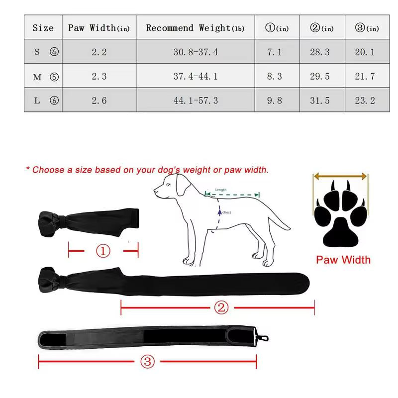 Dog Suspender Boots Waterproof Paw Protectors Soft Puppy Boots Non-Slip Dog Winter Shoes Adjustable Booties for Dogs Paws