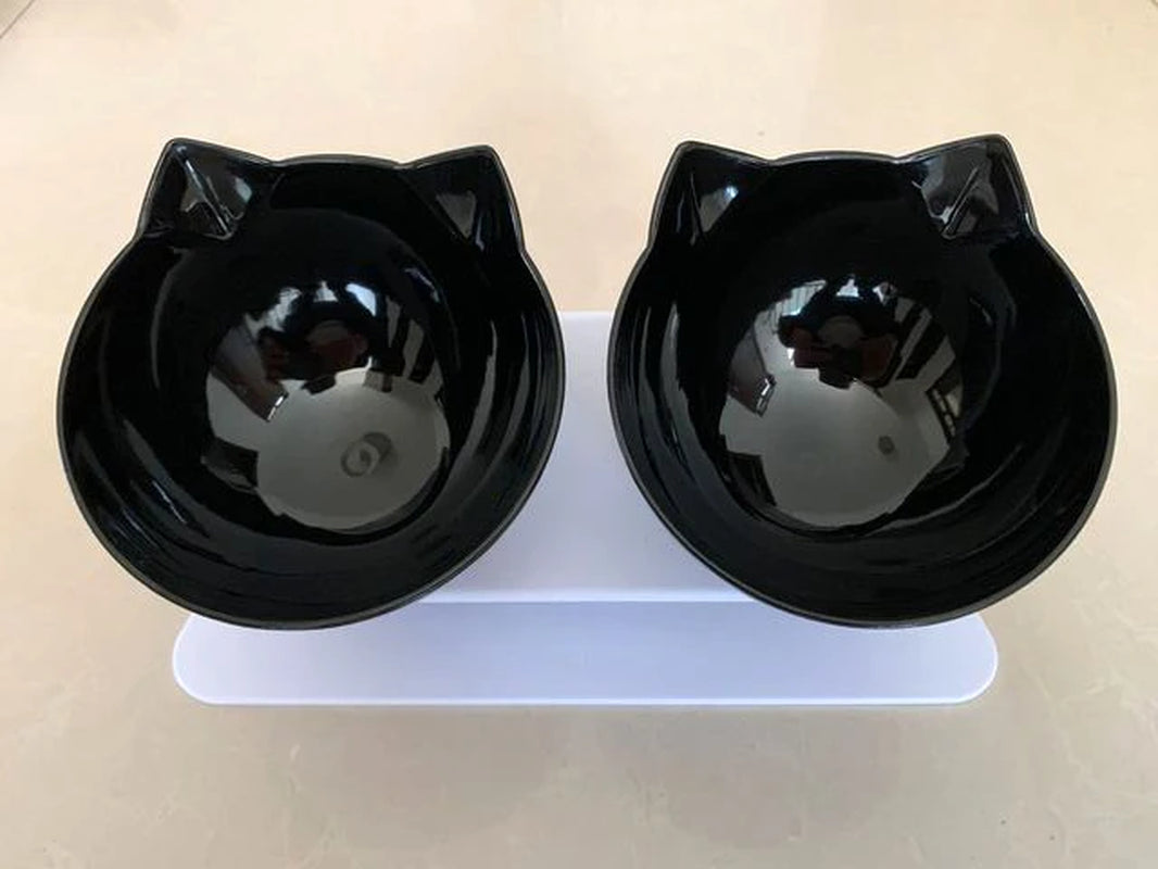 Non-Slip Double Cat Bowl Dog Bowl with Stand Pet Feeding Cat Water Bowl for Cats Food Pet Bowls for Dogs Feeder Product Supplies