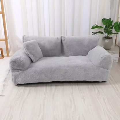 Comfortable Pet Couch Bed Soft Washable Non Slip Decoration Fashion Plush Cat Couch Bed for Kitty Cats Small Dogs Puppy