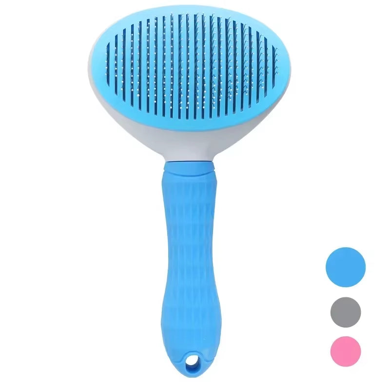 Sliding Bristle Brush Things for Cats Pet Grooming Comb Automatic Cleaning Pet Hair Removal Accessories Removes Supplies Scraper