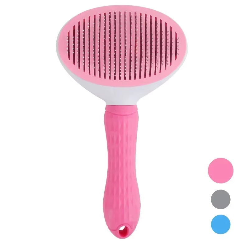 Sliding Bristle Brush Things for Cats Pet Grooming Comb Automatic Cleaning Pet Hair Removal Accessories Removes Supplies Scraper