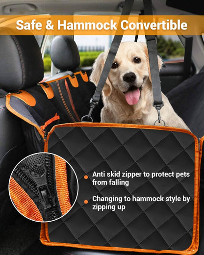 PawShield™ 600D Heavy-Duty Waterproof Dog Car Seat Cover.