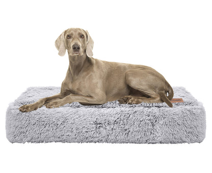 80X60X20Cm Calming Plush Pet Mattress - Grey