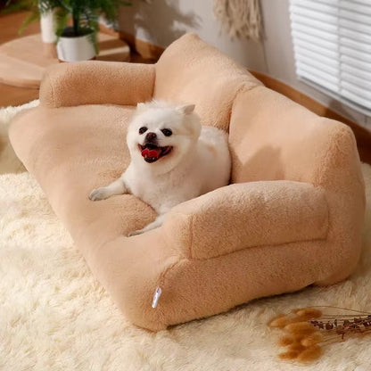 Comfortable Pet Couch Bed Soft Washable Non Slip Decoration Fashion Plush Cat Couch Bed for Kitty Cats Small Dogs Puppy