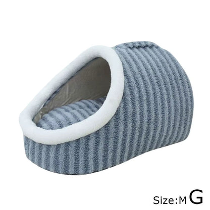 Warm Plush Pet Bed with Cover round Cat Bed Pet Mattress Cozy Cat Dog Sleeping Nest Cave for Small Dogs and Kittens in Winter