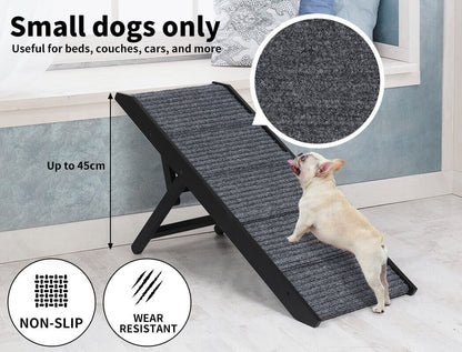 Pawz Dog Ramp Adjustable Height Stair for Bed Sofa Cat Dogs Folding Portable