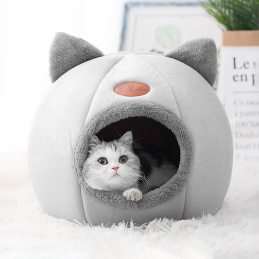 New Deep Sleep Comfort in Winter Cat Bed Iittle Mat Basket Small Dog House Products Pets Tent Cozy Cave Nest Indoor Cama Gato